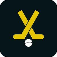 Hockey stick Vector Icon Design