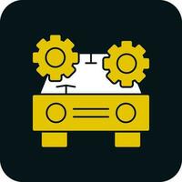 Driverless car Vector Icon Design