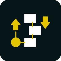 fluir diagrama vector icono diseño