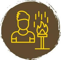 Fire eater man Vector Icon Design