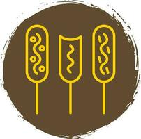 Corn dog Vector Icon Design