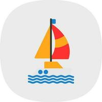 Sailboat Vector Icon Design