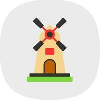 Windmill Vector Icon Design