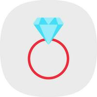 diseño de icono de vector de anillo de diamante