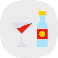 Alcoholic drink Vector Icon Design