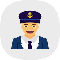 Captain Vector Icon Design