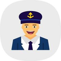 Captain Vector Icon Design