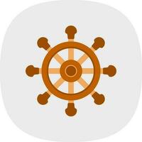 Steering wheel Vector Icon Design