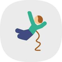 Base jumping Vector Icon Design