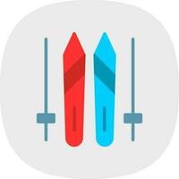 Ski sticks Vector Icon Design