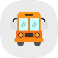 colegio autobús vector icono diseño