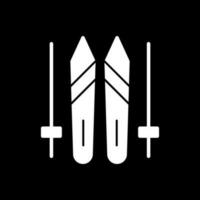 Ski sticks Vector Icon Design