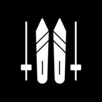 Ski sticks Vector Icon Design