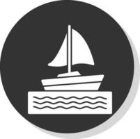 Sailing boat Vector Icon Design