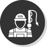 Fisherman Vector Icon Design