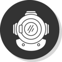 Diving helmet Vector Icon Design