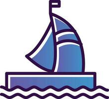 Houseboat Vector Icon Design