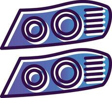 Car lights Vector Icon Design