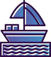 diseño de icono de vector de barco