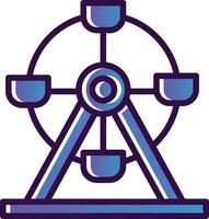 Ferris wheel Vector Icon Design