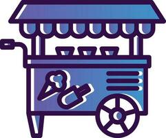 Ice cream cart Vector Icon Design