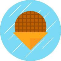 Stroopwafel Vector Icon Design