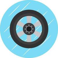 Alloy wheel Vector Icon Design