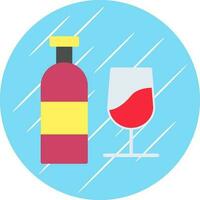 Wine bottle Vector Icon Design