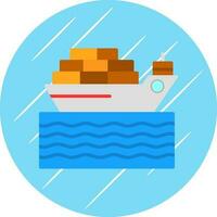 Cargo ship Vector Icon Design