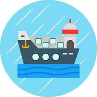 Cargo ship Vector Icon Design