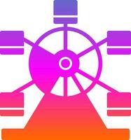 Ferris wheel Vector Icon Design