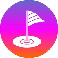 Golf flag Vector Icon Design
