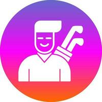 Golfer Vector Icon Design