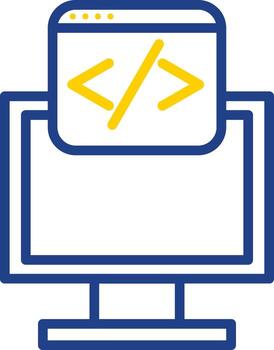 diseño de icono de vector de programación web