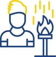 diseño de icono de vector de hombre comedor de fuego