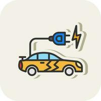 diseño de icono de vector de coche eléctrico