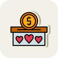 Donation Vector Icon Design