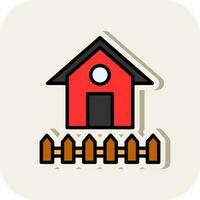 Cowshed Vector Icon Design