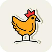 Hen Vector Icon Design