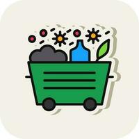 diseño de icono de vector de basura