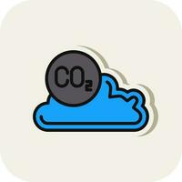 carbón dióxido vector icono diseño