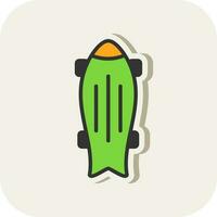 Skateboard Vector Icon Design