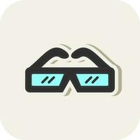 3d glasses Vector Icon Design