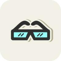 3d glasses Vector Icon Design