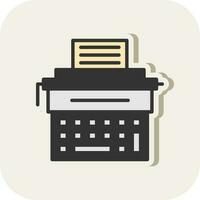 Typewriter Vector Icon Design