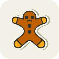 Gingerbread man Vector Icon Design