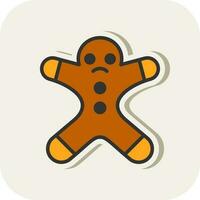 Gingerbread man Vector Icon Design