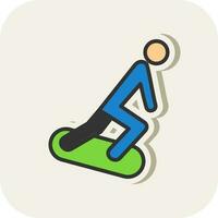 Snowboarding Vector Icon Design