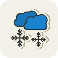 Snowing Vector Icon Design