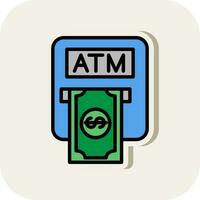 Atm machine Vector Icon Design